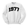 thumbnail image 1 of 1977 College Style Sweatshirt Unisex Small White, 1 of 5