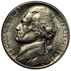 1977-D Jefferson Nickel Full Step Gem BU