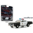 thumbnail image 1 of 1977 Dodge Monaco "Metropolitan Police" Black and White "The Terminator" (1984) Movie 1/64 Diecast Model Car by Greenlight, 1 of 3