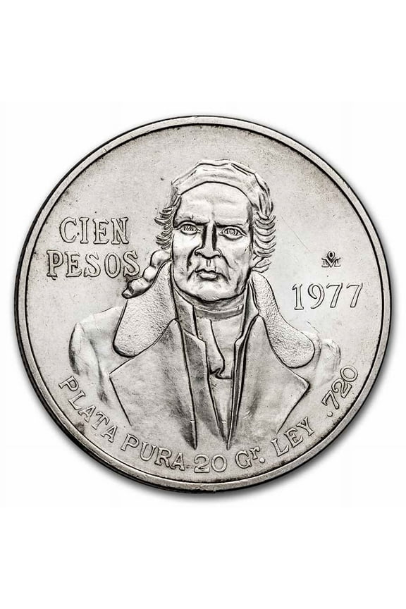 1977 Mexico Silver 100 Pesos BU