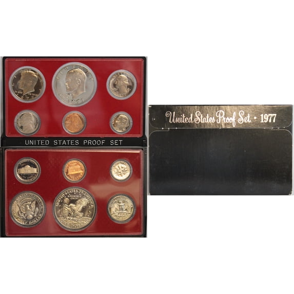 1977 Proof Set - U.S. Mint 6-Coin Set - Includes Eisenhower Dollar ...