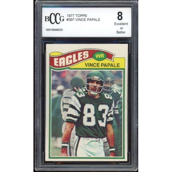 1977 Topps #397 Vince Papale Rookie Card BGS BCCG 8 Excellent+