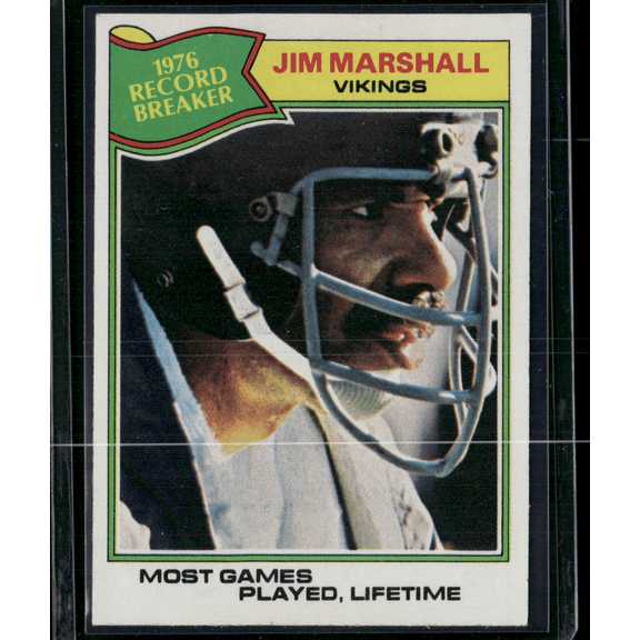 1977 Topps Jim Marshall 1977 Record Breaker #452 Football Card