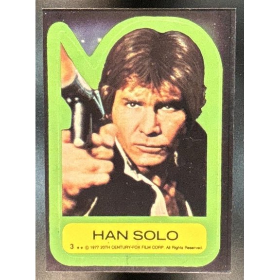 1977 Topps Star Wars Han Solo Stickers #3 Sticker Set Near Mint
