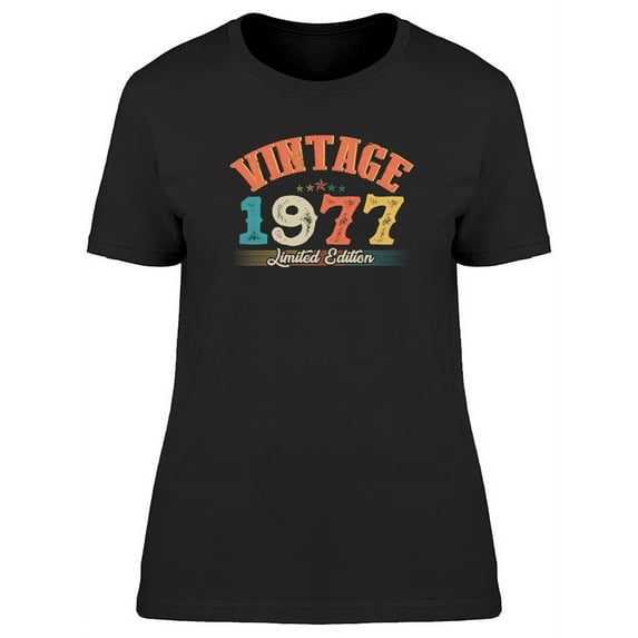 1977 Vintage T-Shirt Women -Image by Shutterstock, Female Large