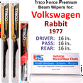 thumbnail image 1 of 1977 Volkswagen Rabbit Performance Beam Wipers (Set of 3) w/Rear Wiper, 1 of 3