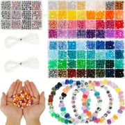 Jetcloudlive Pony Beads Kit for Bracelet Making, 9mm, 375Pcs