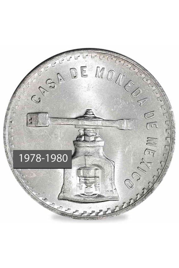 1978-1980 1 oz Mexican 1 Peso Balancing Scale Silver Coin BU (Random Year)