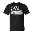 thumbnail image 1 of 1978 78 Trans Am Vintage Black Car Muscle Cars 70s Classic T-Shirt, Retro Automotive Graphic Tee, Comfortable Cotton Shirt for Classic Car Enthusiasts, Perfect Casual Wear for Muscle Car, 1 of 3