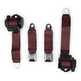 thumbnail image 1 of 1978-82 Corvette Single Retractor Shoulder Seatbelt System PushButton - Maroon, 1 of 3