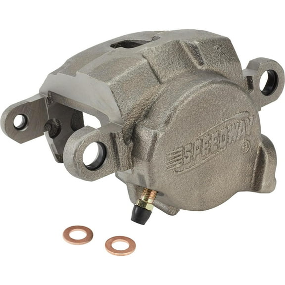 Speedway Motors Disc Brake Caliper RH, All-New Stock Replacement with 2.375 Inch Single Piston, IMCA Approved, 7/16-20 Inlet, compatible with 1978-1988 GM Metric G-Bodies