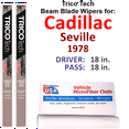 thumbnail image 1 of 1978 Cadillac Seville Beam Blade Wipers (Set of 2), 1 of 3