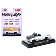 1978 Chevrolet Silverado Pickup Truck Holley EFI White with Black Hood Limited Edition 1/64 Diecast Model Car by M2 Machines