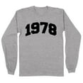 thumbnail image 1 of 1978 College Style Long Sleeve Shirt Unisex 4X-Large Grey, 1 of 5