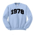 thumbnail image 1 of 1978 College Style Sweatshirt Unisex Small Light Blue, 1 of 5