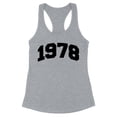 thumbnail image 1 of 1978 College Style Tank Top Fitted Racerback Women's X-Small Heather Grey, 1 of 5