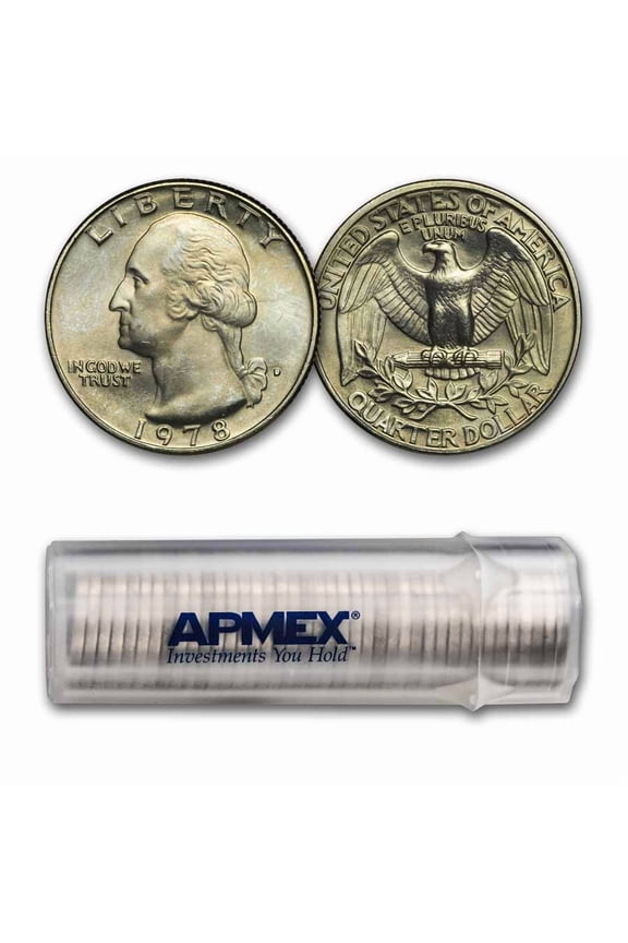 1978-D Washington Quarter 40-Coin Roll BU