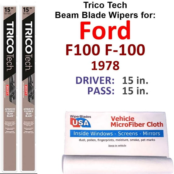1978 Ford F100 F-100 Beam Blade Wipers (Set of 2)