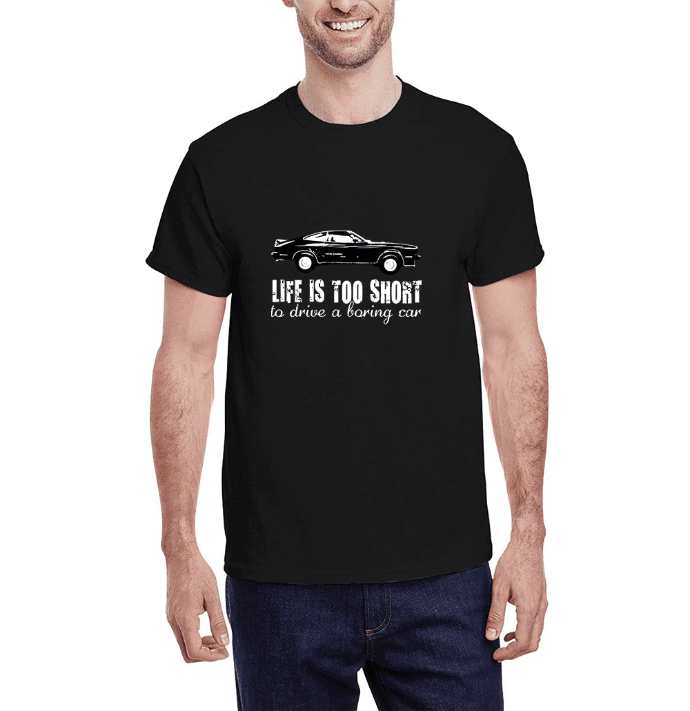 1978 Ford Mustang 2 King Cobra B and W Life is Too Short Retro Vintage