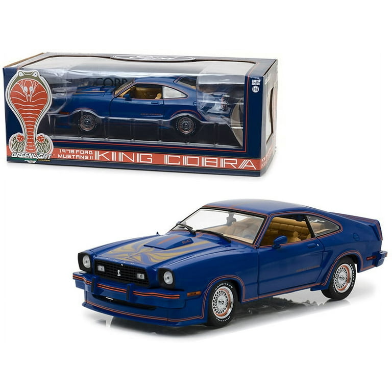 1978 Ford Mustang II King Cobra Blue 1/18 Diecast Car Model by