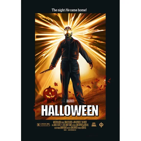 1978 Horror Movie Poster Print Michael Myers Laurie Strode UNFRAMED PAPER POSTER, Home Decor