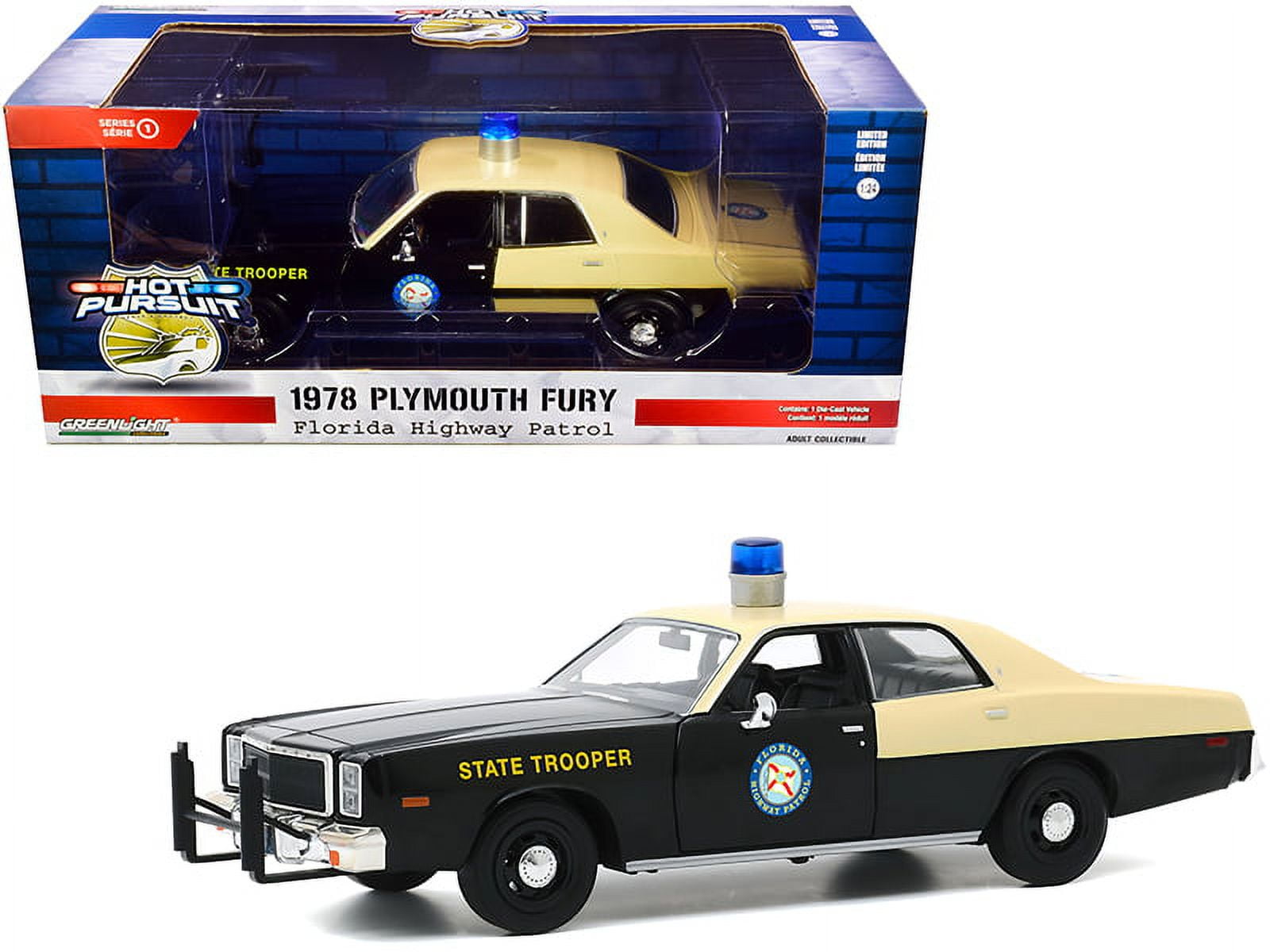 Hot orders Pursuit 1978 Plymouth Fury Maine State Police die-cast 1:24 scale