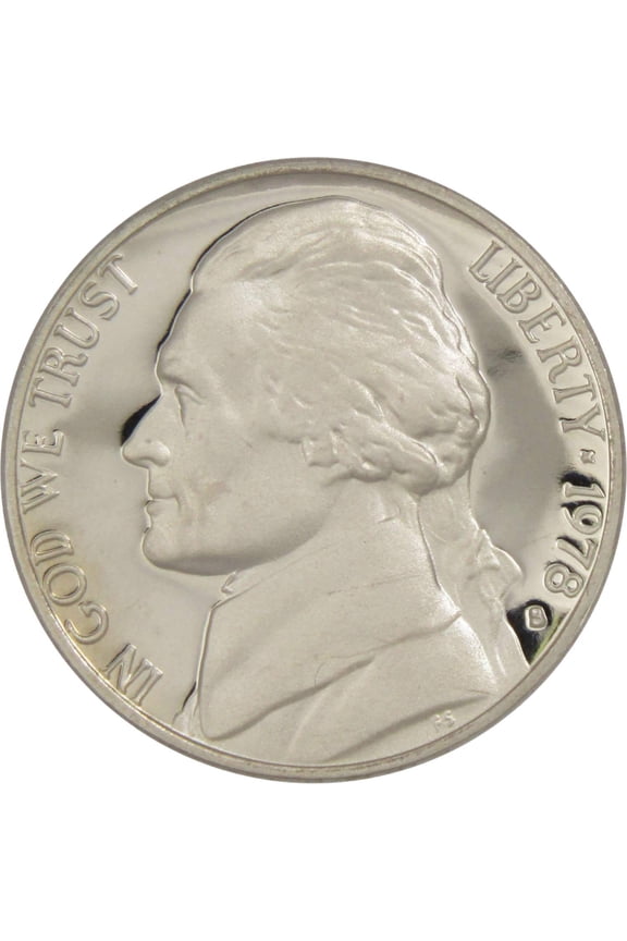 1978 S Jefferson Nickel 5 Cent Piece Choice Proof 5c US Coin Collectible
