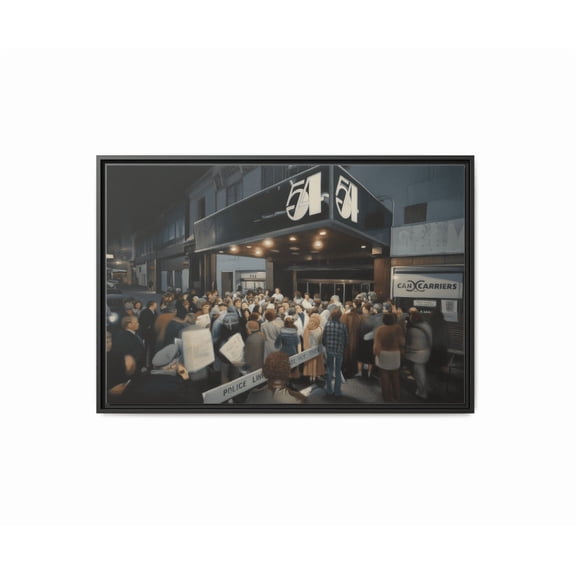 1978 Studio 54 Crowd Nyc Disco Scene Print Poster Home Decor Office Wall Art