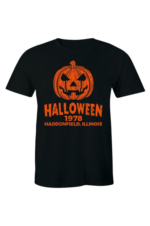 1978 T Shirt Horror Movie Haddonfield Pumpkin Head Show Illinois All Size S-5Xl