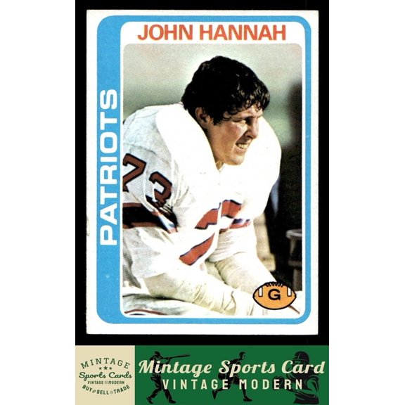 1978 Topps John Hannah #35 New England Patriots Football Card