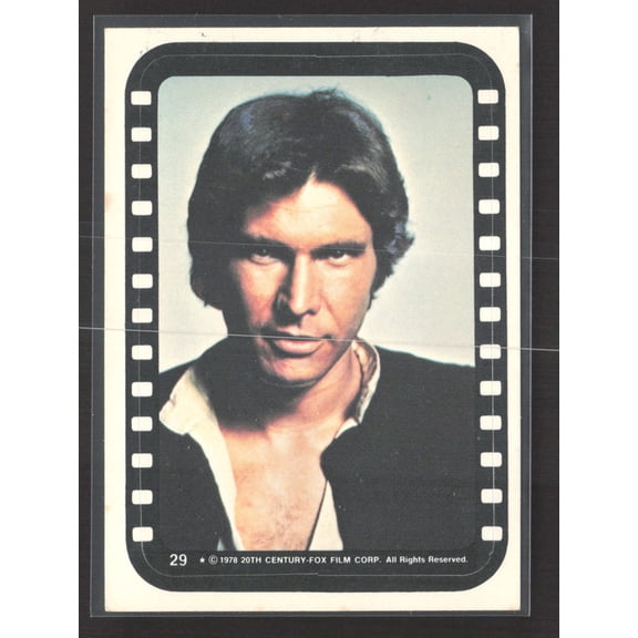 1978 Topps Star Wars Wonder Bread Han Solo Harrison Ford Blank Back #29 Trading Card