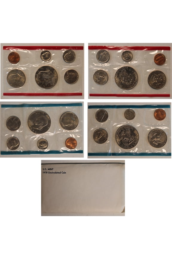 1978 U.S. Mint Set 12 Coins Collectible OGP Set (Includes Eisenhower Dollars)