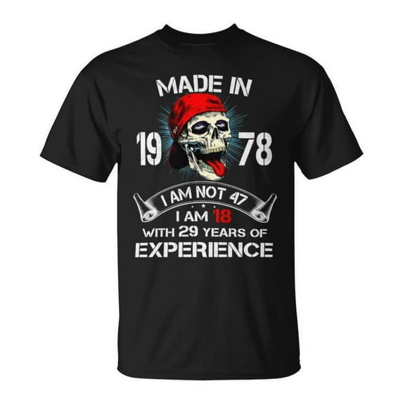 1978 Years of E-Perience 2025 T-Shirt for Men – Vintage Retro Graphic Tee, Classic 70s Style Shirt, Funny Experience Quote Design, Gift for Men Born in 1978, Timeless Wisdom Apparel