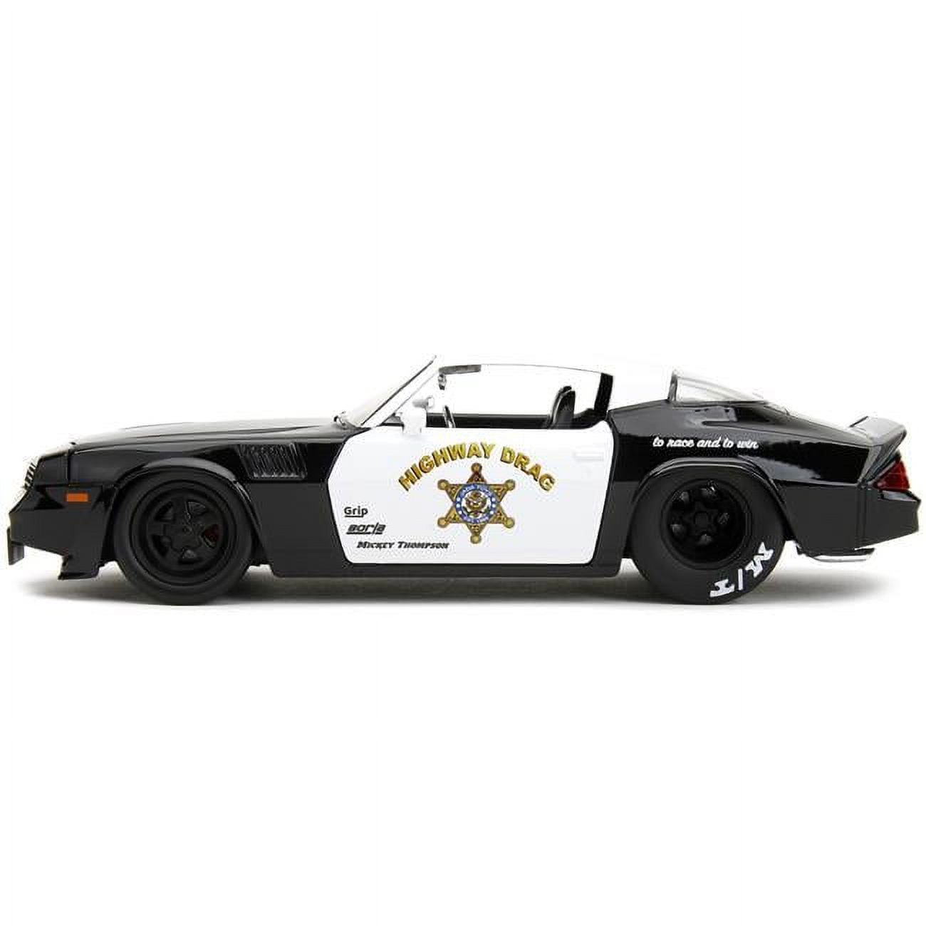 【12月スーパーSALE 15％OFF】 Police Z28 Camaro Chevrolet 1979 Black Drag Highway White & ミニカー