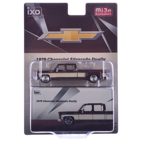 1979 Chevrolet Silverado C30 Crew Cab Dually Truck Cordova Brown with Santa Fe Tan Side 1/64 Diecast Model Car by IXO Models