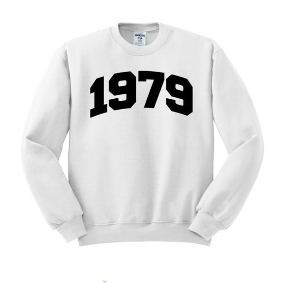 1979 College Style Sweatshirt Unisex Large White