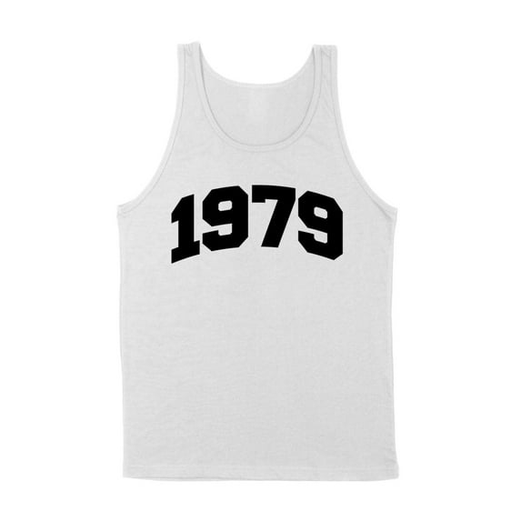 1979 College Style Tank Top Unisex Large White