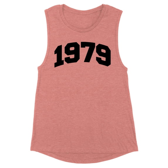 1979 College Style Women's Muscle Tank X-Small Desert Pink