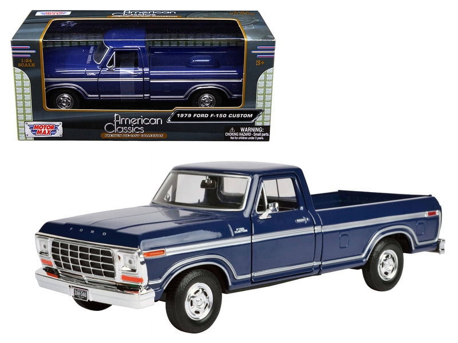 1979 Ford F-150 Pickup Truck Blue 1/24 Diecast Model Car by Motormax