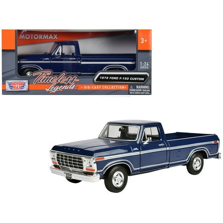 1979 Ford F-150 Pickup Truck Blue 1 24 Diecast Model Car by Motormax