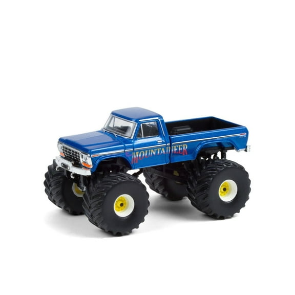 1979 Ford F-250 Monster Truck - West Virginia Mountaineer, Blue - Greenlight 49090E/48 - 1/64 scale Diecast Model Toy Car