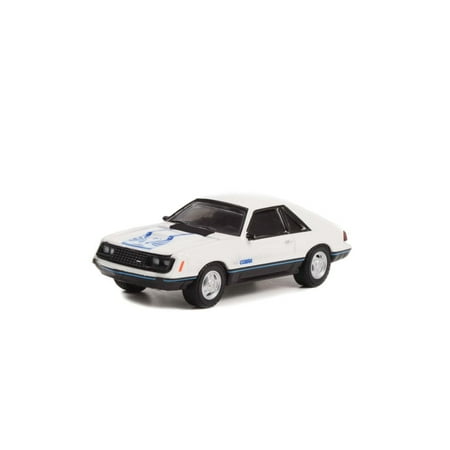 1979 Ford Mustang Cobra, White - Greenlight 63020C/48 - 1/64 Scale Diecast Model Car
