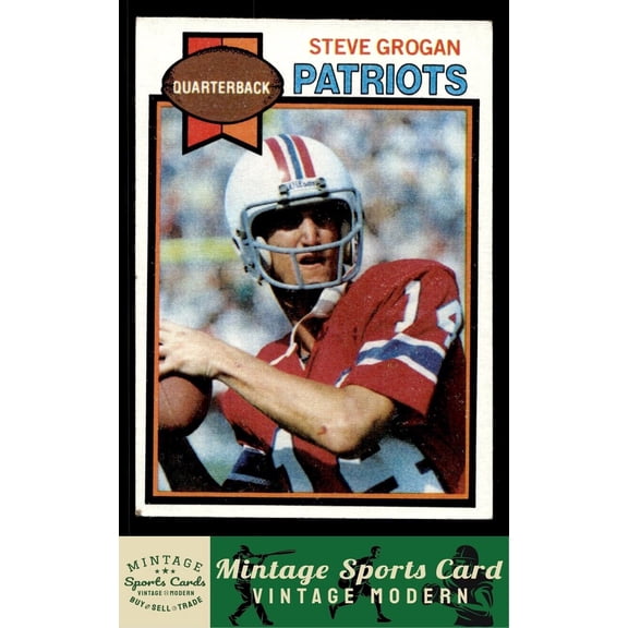 1979 Topps Steve Grogan New England Patriots #95 Cream Colored Back Football Card