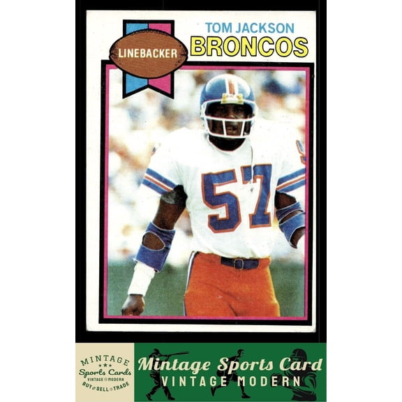 1979 Topps Tom Jackson Denver Broncos #83 Cream Colored Back Football Card