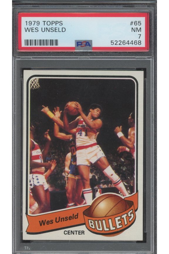 Graded 1979 Topps Wes Unseld #65 Basketball Card PSA 7