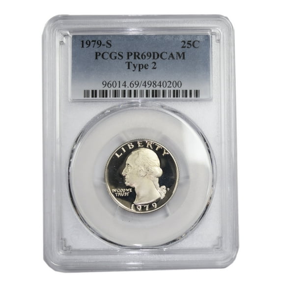 1979 Type 2 Washington Quarter PCGS PR69DCAM Proof Graded Coin