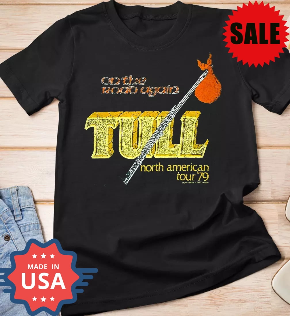 1979 Vtg Jethro Tull On The Road Again Black Cotton S2345XL Tshirt