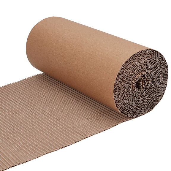 197Inch Corrugated Cardboard Roll 11.8Inch Wide Singleface Corrugated Paper Heavy Duty Wrap Paper Sheet