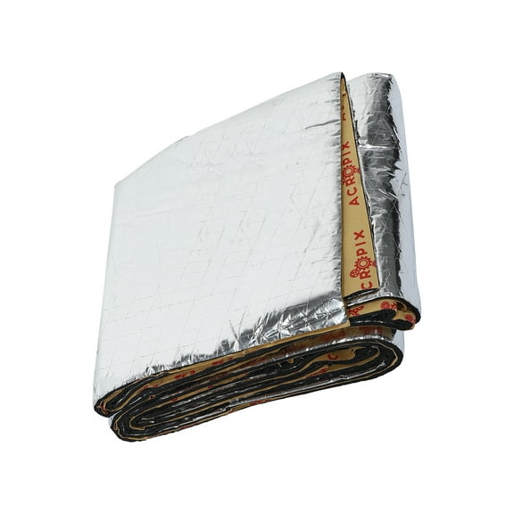197mil 10.9sqft Car Firewall Heat Sound Deadener Insulation Mat 80"x20" Silver Tone