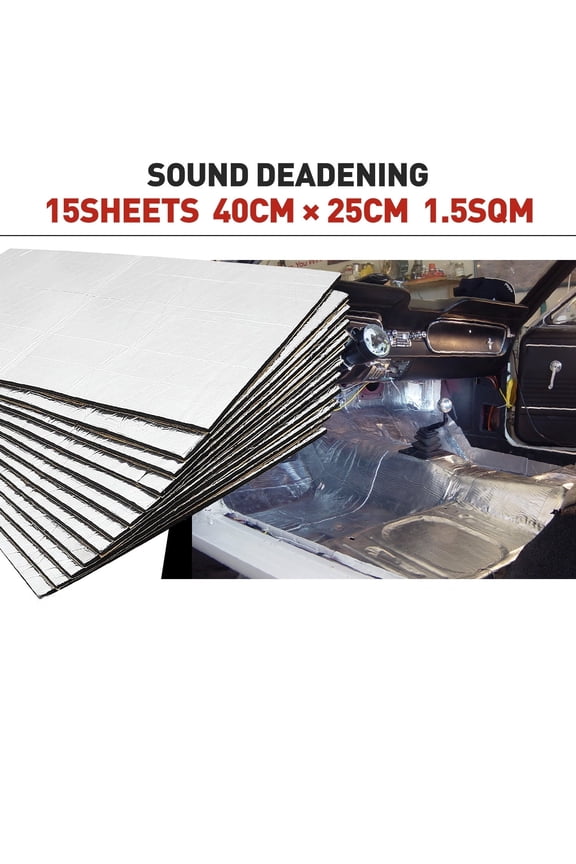 276mil 15.7"9.8" 15pcs Car Heat Sound Insulation Deadener Noise Mat 16.14sqft